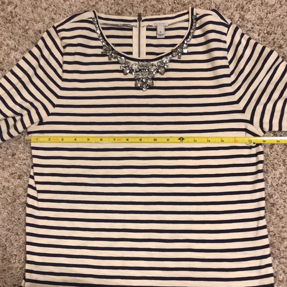 J Crew - Long Sleeve Tee with Jewel Collar - Picture 11 of 12